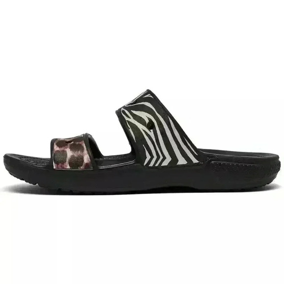Crocs Classic Animal Remix Two-Strap Slide Sandals Men's Size 14 Shoes NEW - Picture 2 of 16